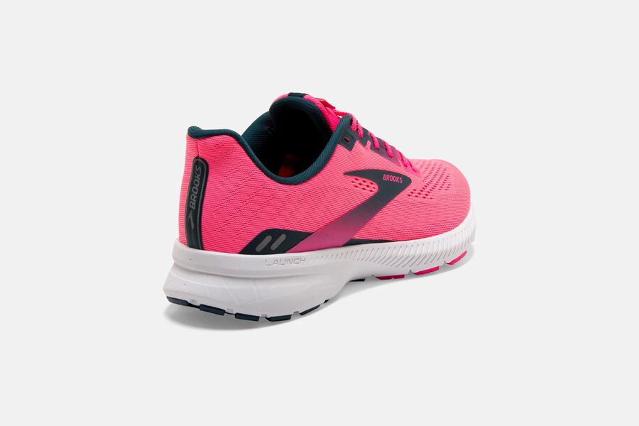 Brooks Launch 8 Road Running Shoes Womens Pink/Navy 473901-UDB